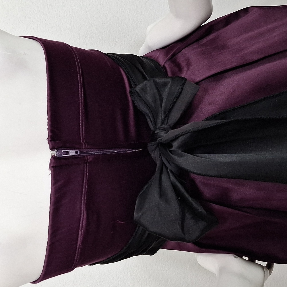 Speckless Y2K Whimsigoth Fairy Purple Strapless Party Dress W/Black Bow Size 3 - Picture 6 of 13